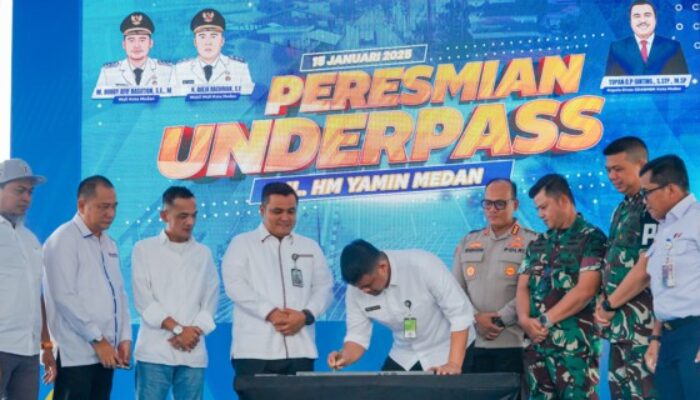 Bobby Nasution Resmikan Underpass jalan HM Yamin Proyek Senilai Rp163 M