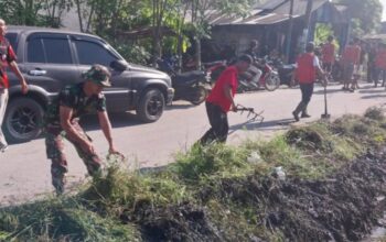 Babinsa Bersama Warga Tebing Tinggi Laksanakan Tagana