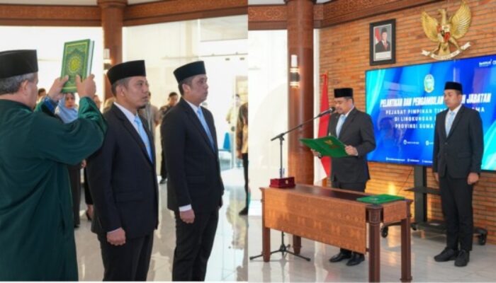 Lantik Kabiro Umum dan PBJ, Ini Pesan Gubsu Bobby Nasution