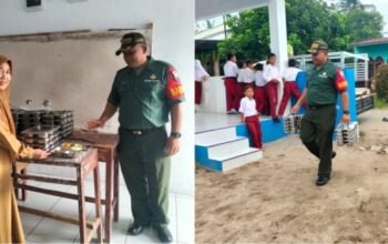 Babinsa DS Laksanakan Pendampingan MBG Kepada 3.377 Pelajar