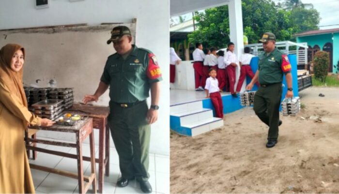 Babinsa DS Laksanakan Pendampingan MBG Kepada 3.377 Pelajar