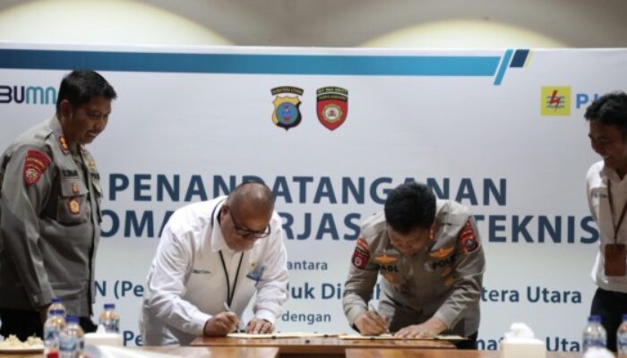 PLN UID Sumut Perkuat Kolaborasi dengan Poldasu melalui PKS Pam Obvit Bidang Kelistrikan