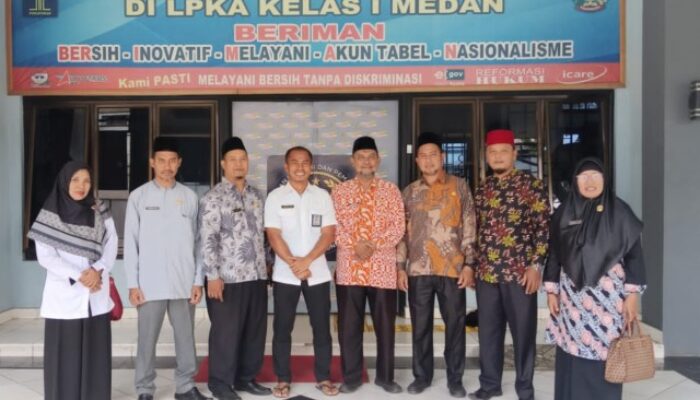 Penyuluh Agama Islam Kemenag Medan Bimroh ke Lapas Anak Klas1 Medan