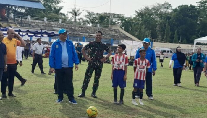 Dandim DS Hadiri Turnamen Sepakbola Dalam Rangka HUT Ke-79 Deli Serdang
