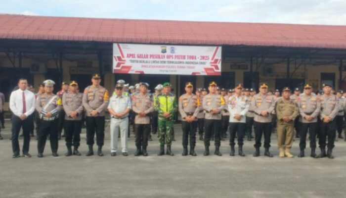 Danramil Tebingtinggi Mewakili Dandim DS Hadiri Apel Pasukan Operasi Toba 2025