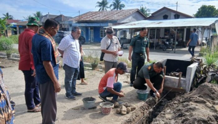 Danramil Hadiri Peletakan Batu Pertama Pembangunan Dapur MBG Paya Bagas