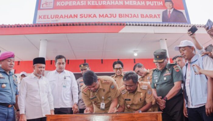 Prabowo Sapa Gubernur Sumut Saat Peluncuran Koperasi Desa Merah Putih