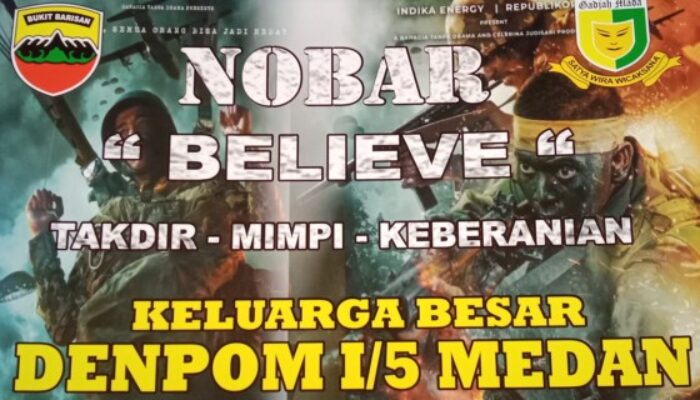 Dandenpom 1/5 Medan Bersama SMSI Nobar Film Believe
