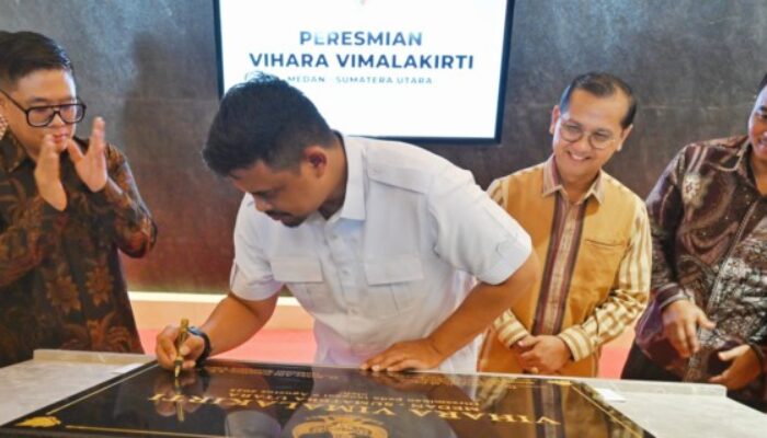 Bobby Nasution Resmikan Vihara Vimalakirti Medan