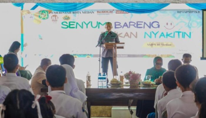 Pemko Sosialisasikan Anti Perundungan di SMPN 10 Medan