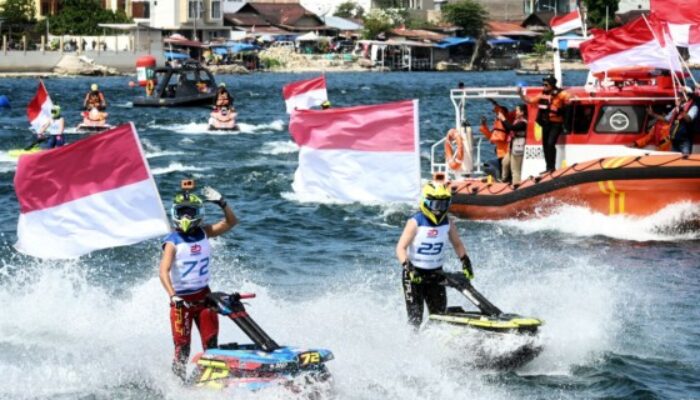 Kemeriahan Peringatan HUT RI Ke-80 Warnai Kejuaraan Dunia Aquabike