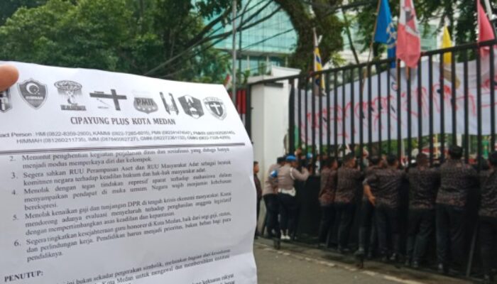 Cipayung Plus Demo DPRD Medan Lalu Sampaikan Tuntutan Ini