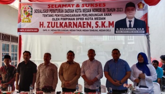 Sosperda No.6 Tahun 2023, Zulkarnaen Siap Wujudkan Medan Kota Layak Anak