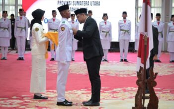 Gubernur Sumut Bobby Nasution Kukuhkan Paskibraka Sumut 2025