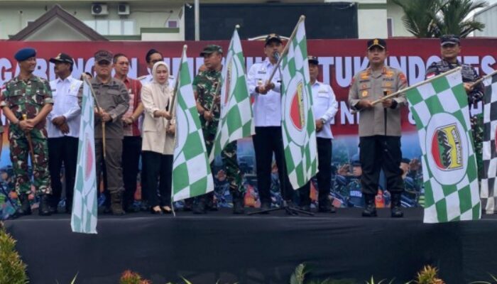 Dandim DS Hadiri Apel Gelar Pasukan Patroli Gabungan Simpati di Lapangan Benteng
