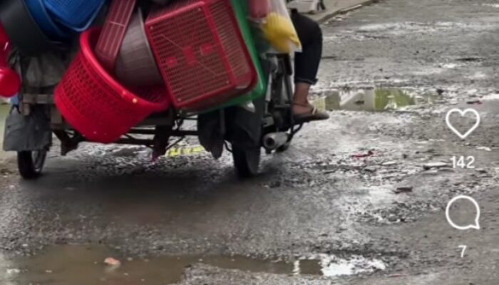 Viral, Warga Medan Amplas Minta Perbaikan Jalan Diakun Instagram Milik Anggota DPRD Medan