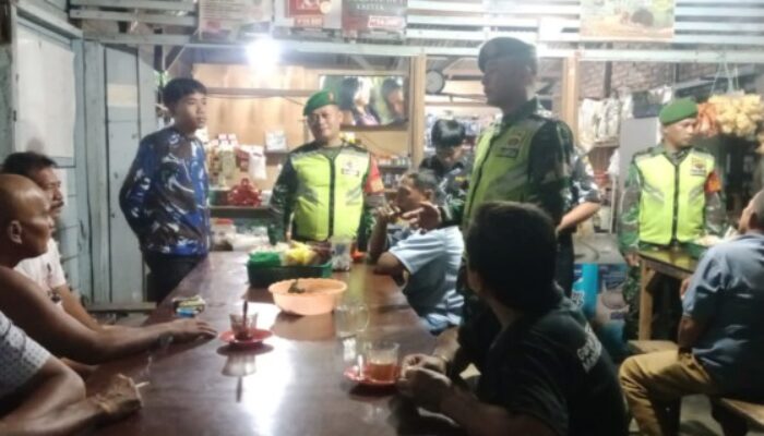Koramil 02/KTB Bersama AMPI Melaksanakan Patroli Pos Kamling