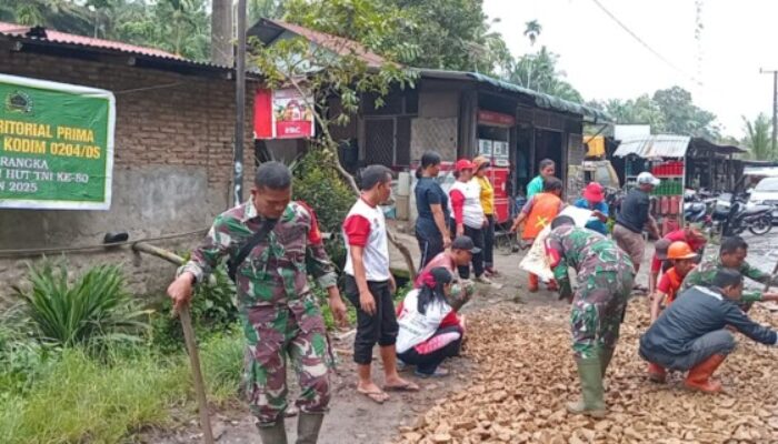 Peringati HUT TNI Ke-80, Danramil Pimpin Pelaksanaan Bakti Teritorial Prima