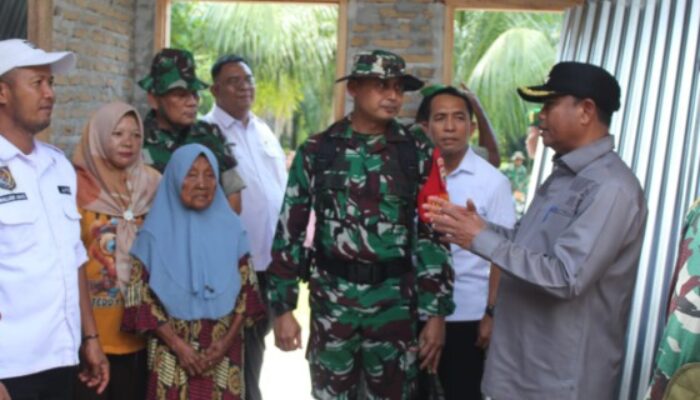 TMMD Sergai Langsung Tinjau Pembangunan RTLH Ibu Turini