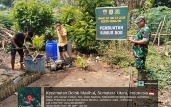 Satgas TMMD Kodim DS Mulai Wujudkan Air Bersih di Desa Duren Puloan
