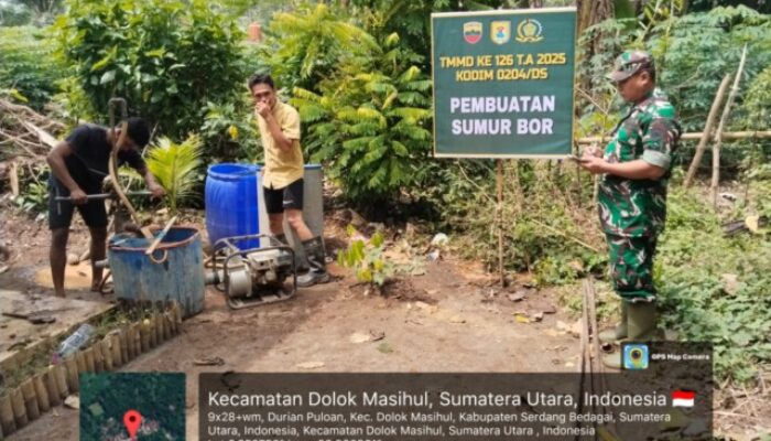 Satgas TMMD Kodim DS Mulai Wujudkan Air Bersih di Desa Duren Puloan