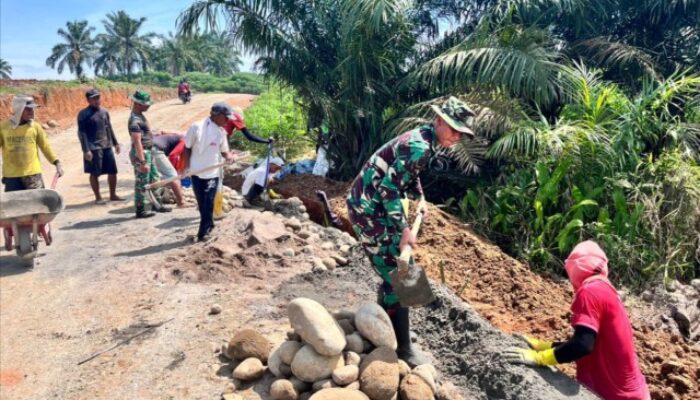 Progress 30% Pembangunan Tembok Penahan Tanah TMMD Kodim DS