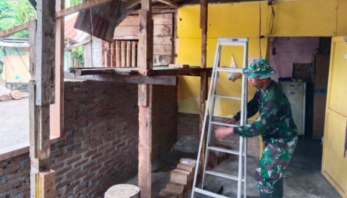 Pembangunan RTLH Turini di Tegal Sari TMMD Kodim 0204/DS Capai 40%