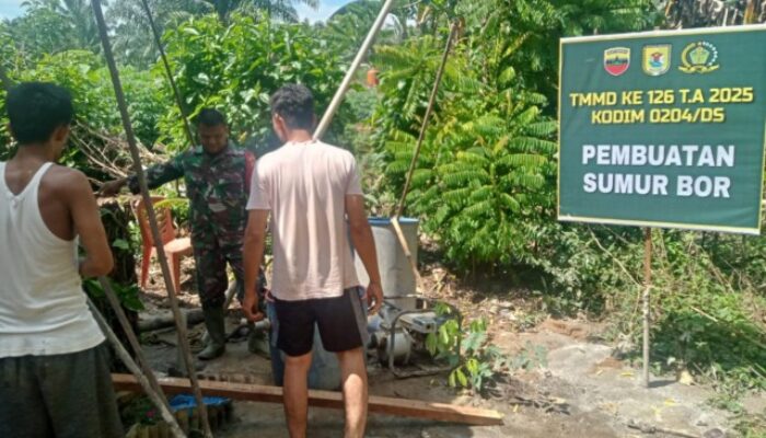 Satgas TMMD Kodim DS Kebut Pengeboran Sumur di Duren Puloan
