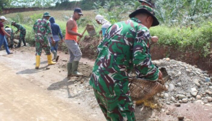Satgas TMMD Kodim DS Kejar Tuntas Perbaikan Jalan