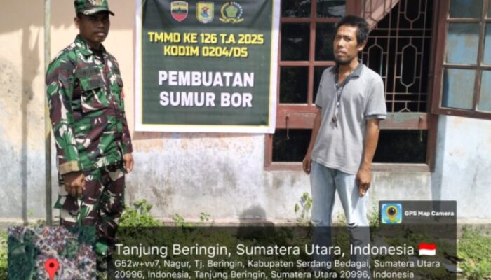 Satgas TMMD Kodim DS Ke-126 Tuntaskan Pembuatan Sumur Bor di Desa Nagur