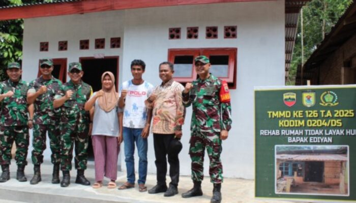 Tim WASEV Tinjau RTLH Bapak Ediyan di Desa Blok 10 yang Direnovasi Melalui Program TMMD