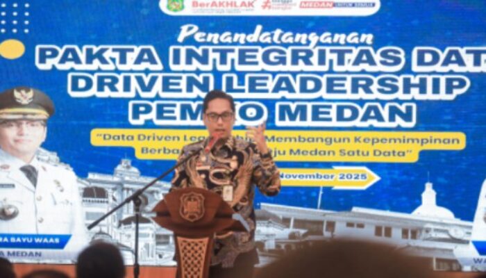 Pemko Medan Teken Pakta Integritas Data Driven Leadership