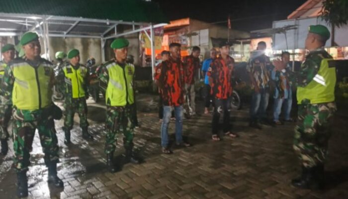 Patroli Siskamling Koramil 20/TK Gandeng Ormas PP di STM Hilir