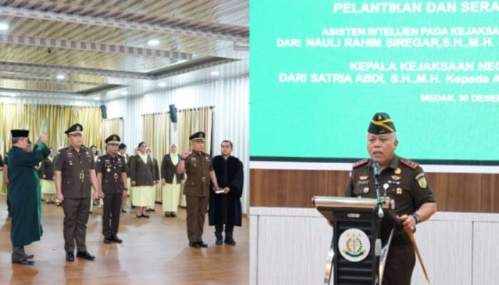 Kajatisu Lantik Asisten Intelijen dan Kajari Tebing Tinggi