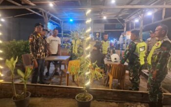 Koramil Sei Rampah Bersama FKPPI Gelar Patroli Malam Jaga Keamanan Lingkungan