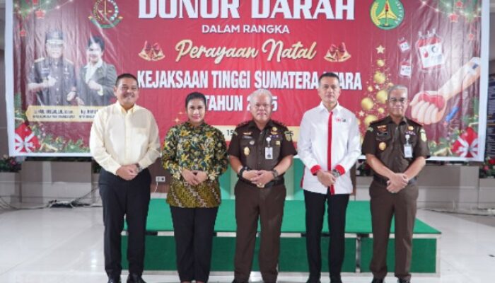 Sambut Natal 2025, Kejatisu Gelar Donor Darah dan Pemeriksaan Kesehatan Gratis