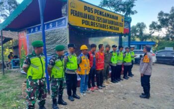 Personel TNI-Polri PAM Nataru 2025 di Sibolangit