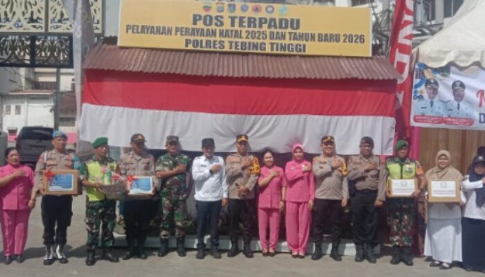 Dandim dan Wali Kota Tebing Tinggi Tinjau Pos Pengamanan Nataru