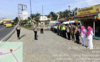 Kodim DS Bersama Personil Gabungan Laksanakan Pam Nataru 2025/2026 di Tebing Tinggi