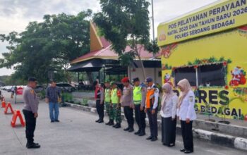 Personel Koramil 17/KTR Ikuti Apel PAM Nataru 2025 di Rest Area Tol KM 65