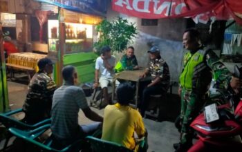 Koramil 01/Sunggal Bersama Ormas FKPPI Gelar Patroli Kamtibmas