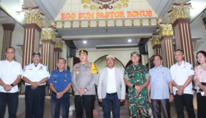 Dandim DS Bersama Forkopimda Tinjau Pos Pam Nataru di Deli Serdang