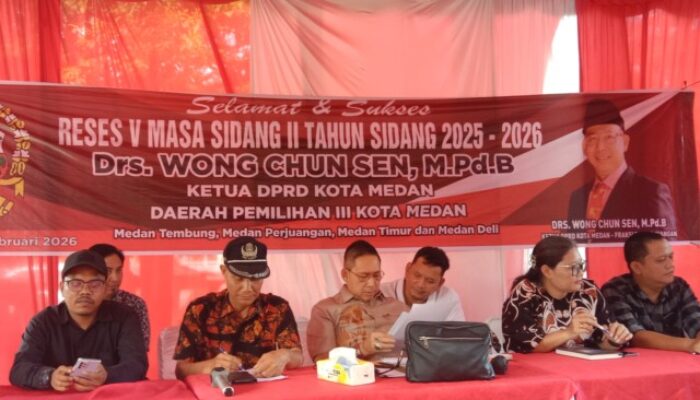 Wong Tampung Aspirasi 2.000 Warga saat Reses di Medan Timur