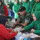 Persit KCK Cabang XXXIII Dim 0204/DS Gelar Donor Darah HUT ke-80