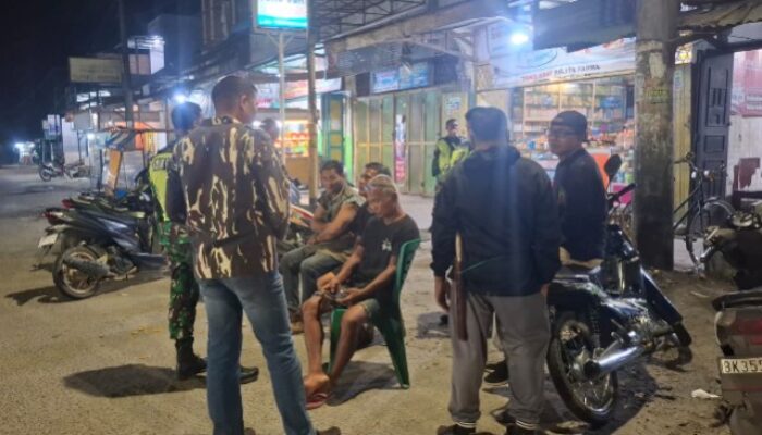 Patroli Poskamling Koramil 10/Sei Rampah Bersama FKKPI