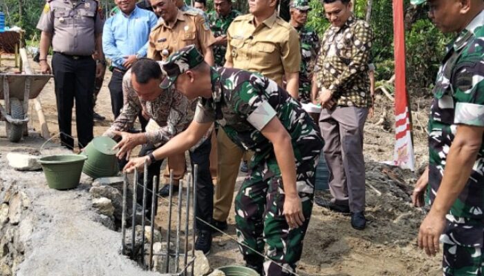 Groundbreaking Jembatan Armco di Sergai, TNI: Permudah Akses Warga Korajim
