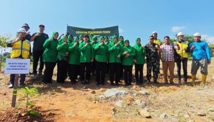 Ketua Persit KCK XXXIII Tanam Pohon di Bendungan Lau Simeme