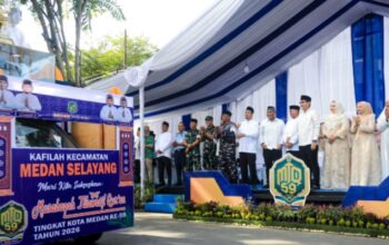 Rico Lepas Ribuan Kafilah di Pawai Ta’aruf MTQ ke-59 Kota Medan