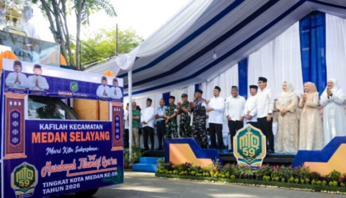 Rico Lepas Ribuan Kafilah di Pawai Ta’aruf MTQ ke-59 Kota Medan