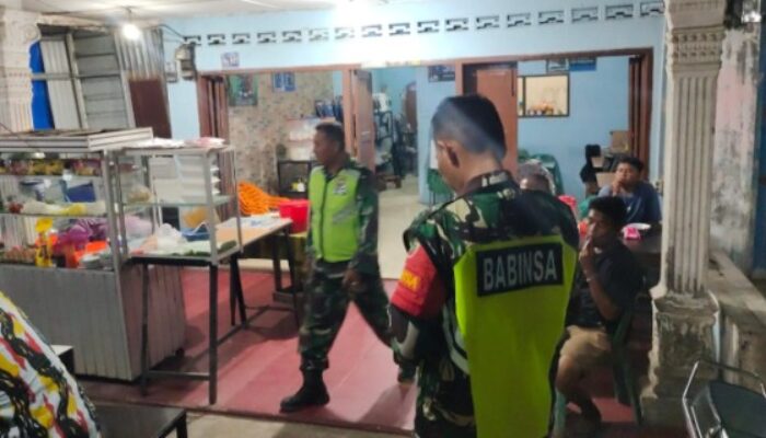 Koramil 20/TK dan Ormas Patroli Siskamling di Deli Serdang